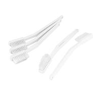 Ruilogod Sourcingmap Lot de 5 brosses à dents en nylon avec poignée incurvée Blanc