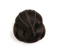 Ruilogod Synthétique torsion Tressé Cheveux Chignon Donut Queue de cheval Postiches perruque pour les femmes # 6
