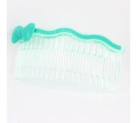 Ruilogod Turquoise Green Plastic 20 Dents Bowtie Décor Coiffeur Clip Clip Pince pour Dames