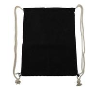 Ruilogod Unisexe Toile Stripe Stripe School, Sac de vacances de Pocket Yoga Léger, sac à dos de sac à dos de cordon noir