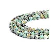 Ruilong - Perles turquoises naturelles africaine pour la confection de bijoux (2 mm 3 mm 4 mm 6 mm 8 mm 10 mm 12 mm), turquoise, 2 mm