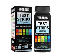 Ruilonghai Pool and Spa 50 Test Strips -Swimming Pool and Hot Tub Test Strips, Quick and Accurate Pool Test Strips - 7-1 Pool Test Kit - 50 Bromine, pH, Hardness and Chlorine Water Test Strips