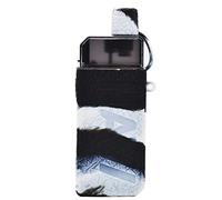 RUILUL Coque de protection en silicone pour Voopoo Navi Pod 40 W Kit Skin Decal Wrap Sleeve Antiglisse Shield (Noir/blanc