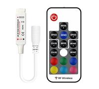 ruimeimei Contrôleur LED RF 17 touches DC5-24 V sans fil RVB avec récepteur pour bandes LED SMD RVB 3528 5050 2835
