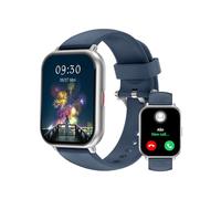 RUIMEN Montre Connectée Homme Femme avec Appel Bluetooth Rappel Intelligent Podometre Moniteur Sommeil Cardiofrequencemetre Oxymètre 100+ Modes Sportifs pour Android iOS Etanche IP68 Argent Bleu