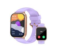 RUIMEN Montre Connectée Homme Femme avec Appel Bluetooth Smartwatch avec Podometre Cardiofrequencemetre Oxymetre Montre Sport pour iPhone Android Etanche IP68 Notification Chronometre Violet Clair