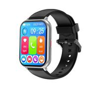 RUIMEN Montre Connectée Femme Homme Appel Bluetooth Smartwatch Podometre Cardiofrequencemetre Oxymetre Montre Telephone pour iPhone Android Etanche IP68 Montre Sport Multifonction (Argente Noir)