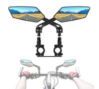 Ruimooto Lot de rétroviseurs de vélo gauche et droit - Pliable et rotatif à 360° pour la sécurité | Rétroviseur de guidon universel avec vision sans distorsion pour vélo, vélo électrique, vélo de