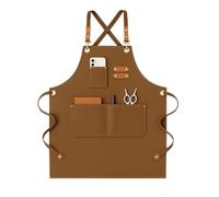 Ruimooto Tablier de cuisine robuste pour femmes et hommes en toile - Réglable avec grande poche, résistant aux taches. Idéal pour la cuisine, les barbecues, la peinture, le jardinage et le bricolage