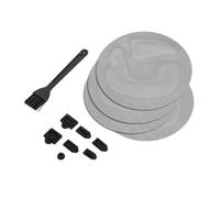Ruimou 1 kit de protection contre la poussière pour PS5 (4 filtres ronds en maille anti-poussière, 7 bouchons anti-poussière, 1 brosse de nettoyage) compatible avec PS5, console de jeu PS5 Slim