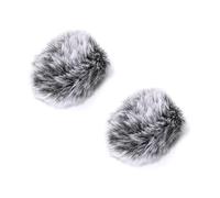 Ruimou 2Pcs Housse De Pare-Brise pour Microphone à Fourrure Gris 0,5 cm Compatible avec Le Microphone sans Fil Hollyland Lark M1 C1 Compatible avec MOMA M1