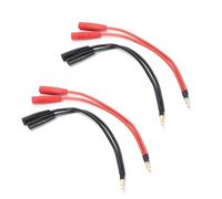 Ruimou 4pcs 4mm fiches bananes mâle vers 2 adaptateurs femelles pour drones, avions rc, charge de batterie, appareils électroniques