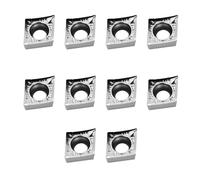 Ruimou Lot de 10 accessoires de machine à lame tournante, DCMT070204, inserts en carbure de tungstène CNC