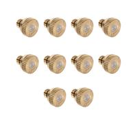 Ruimou Lot de 10 buses de pulvérisation basse pression en laiton, avec rondelle, alésage de 0,2 mm, compatible avec les ports filetés 10/24 UNC utilisés pour l'aménagement paysager, système de brume