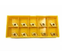 Ruimou Lot de 10 inserts de tournage DCMT070204 (DCMT21.51) en carbure de tungstène avec revêtement multicouche pour outil de tournage
