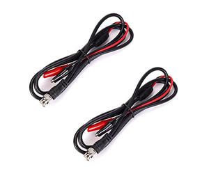 Ruimou Lot de 2 câbles de test BNC-Q9 vers double pince crocodile 1,5 m pour oscilloscope, générateurs de signal, vidéosurveillance