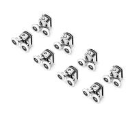 Ruimou Lot de 8 roulettes doubles pour porte de douche de 25 mm de diamètre pour poulies/glissières de salle de bain - Pièces de rechange (4 roues supérieures + 4 roues inférieures - 25 mm - 8 pièces)