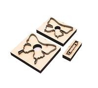 Ruimou Matrices de découpe en cuir double papillon 10,6 cm - Moule de découpe pour cuir - Peut être utilisé pour tissu