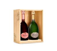 Ruinart - caisse bois - 1 brut et 1 rosé - (2x75cl)