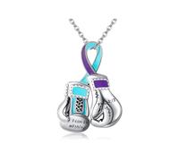 RUINBNC Collier avec breloque gant de boxe féminin - Symbole de puissance et de force - Chaîne de cou pour le sport ou les tenues - Chaîne de clavicule d'encouragement, One Size, Comme décrit, Comme