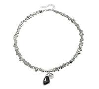 RUINBNC Collier avec pendentif géométrique brillant et chaîne en alliage robuste pour ajouter une touche d'élégance à votre garde-robe, One Size, Comme décrit, Comme décrit.