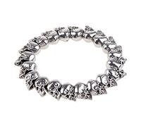 RUINBNC Crâne squelette haute 3D Punk Gothique Biker Bijoux Cadeau Voyage Souvenirs Prix Commémoration Crâne Bijoux pour Homme