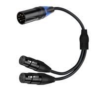RUINBNC Duty 5Pin XLR to Two 3Pin Adapter for Live Sound Reinforced Design Professional Link Cable