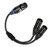 RUINBNC Duty 5Pin XLR to Two 3Pin Adapter for Live Sound Reinforced Design Professional Link Cable
