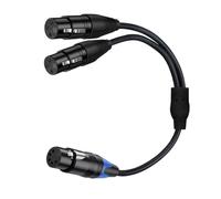 RUINBNC Duty 5Pin XLR to Two 3Pin Adapter for Live Sound Reinforced Design Professional Link Cable