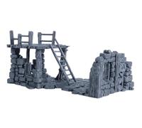 Ruine de maison médiévale, échelle de 28 mm, jeux de table pour Wargaming et RPG
