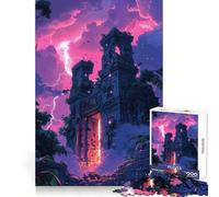 Ruines Antiques au Coucher du Soleil Puzzle de 1000 pièces Développe la logique et favorise la Concentration Cadeau attentionné et précis (50x75cm)