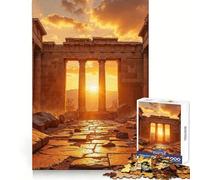 Ruines Antiques au Coucher du Soleil Puzzle de 1000 pièces pour Adolescents Développe Les capacités analytiques Attente apaisante Idée Cadeau de Noël (38x26cm)