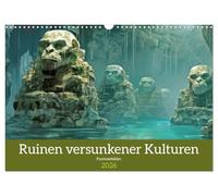Ruines de civilisations disparues - images fantastiques (Calendrier mural 2026 DIN A3 horizontal), CALVENDO calendrier mensuel