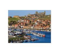 Ruines de l'abbaye de Whitby，Puzzle pour Adultes 1000 Pièces en Papier Puzzles Jeu Cadeau Accueil Décoratif Mots Croisés（50x70cm）-B86