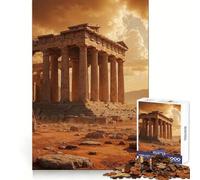 Ruines d'un Temple Antique au Coucher du Soleil Puzzle Adulte 1000 pièces Développe la mémoire Loisirs calmes Bords Nets Cadeau Unique (38x26cm)