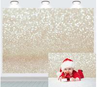 RUINI Elfenbein Gold Glitter Pailletten Hintergrund (Nicht Glitter) Sternenhimmel Glänzend Astract Foto Hintergrund Party Hochzeit Kinder Neugeborene Fotografie Studio Requisiten 2,1 x 1,5 m