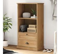 RuiNingRN Bibliothèque VIGO 60 x 35 x 114,5 cm en pin massif avec finition cire de miel, idéale pour le salon, le bureau ou la chambre d'enfant, offre beaucoup d'espace de rangement, design robuste