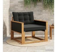 RuiNingRN Canapé modulaire de jardin - Élément d'angle pour terrasse, balcon, jardin d'hiver - En bois d'acacia robuste - Design résistant aux intempéries avec rembourrage et dossier pour des sièges