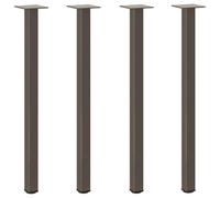 RuiNingRN Lot de 4 pieds de table console en acier naturel - Hauteur réglable - 72-74 cm - Pour meubles à faire soi-même - Design moderne - Convient pour bureau, table à manger, table d'appoint