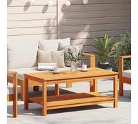 RuiNingRN Öl-Natur Table d'appoint 110 x 55 x 45 cm en bois d'acacia massif, résistante aux intempéries, pour l'intérieur et l'extérieur, table de salon rustique avec espace de rangement, idéale pour