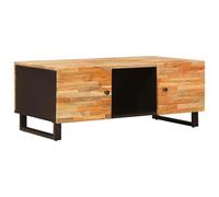 RuiNingRN Table basse en bois de manguier massif marron 100 x 54 x 40 cm Table d'appoint de salon avec espace de rangement et surface de rangement pour maison moderne et traditionnelle