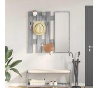 RuiNingRN Table de chevet murale Sonoma grise 100 x 10 x 100 cm avec espace de rangement, étagère murale, étagère suspendue, organiseur, design moderne, console murale stable, pour couloir, chambre à