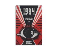 RUINOSAU Impression sur toile George Orwell de 1984 - Décoration murale pour chambre à coucher, salon - Décoration murale moderne - Cadeau - 60 x 90 cm - Sans cadre