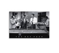 RUINOSAU Impression sur toile The Rat Pack jouant au billard - Décoration murale d'intérieur moderne pour chambre à coucher, salon - 60 x 90 cm - Sans cadre