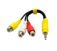 Ruiogoe Câble audio 3,5 mm vers 3RCA - Connecteurs de remplacement pour téléphone, tablette, amplificateurs home cinéma, haut-parleurs stéréo