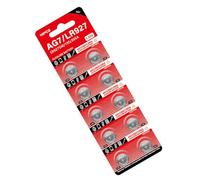 Ruiogoe Lot de 10 piles bouton AG7 1,55 V LR57 LR927 395 SR927W SR57 SR927 V399 pour montre