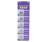 Ruiogoe Lot de 5 piles bouton au lithium CR1616 3 V pour montre jouet horloge télécommande calculatrices
