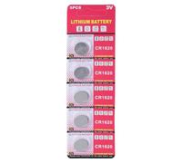 Ruiogoe Lot de 5 piles bouton CR1620 haute énergie 3 V Alimentation stable pour divers appareils électroniques 3 V