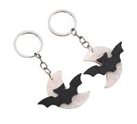 Ruiogoe Porte-clés unique en acrylique avec pendentif chauve-souris - Accessoire de mode - Cadeau pour les amateurs d'Halloween - Usage quotidien
