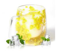 RUIOMII 370ml Getrocknete Fleur Tasse a Cafe Double Paroi, Tasse Thé mit Henkel, Isolierte Kaffeetasse Geburtstagsgeschenke für Mama Freundin Lehrerin